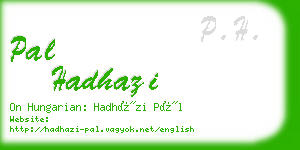 pal hadhazi business card